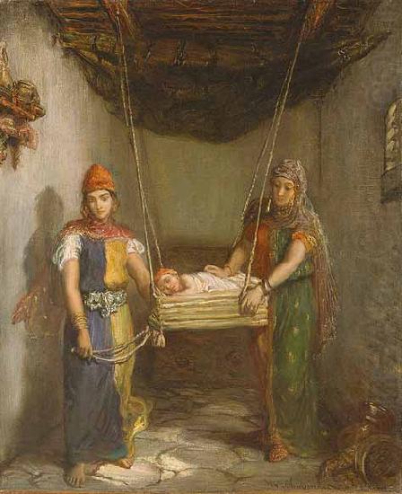 Theodore Chasseriau Scene in the Jewish Quarter of Constantine china oil painting image